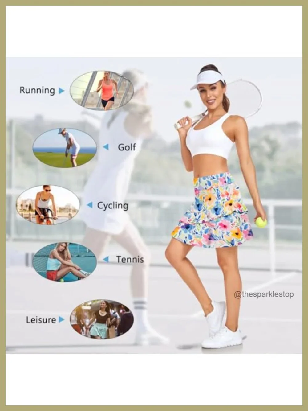 Pleated Tennis Skort with Pockets High Waisted Athletic Golf Skirt